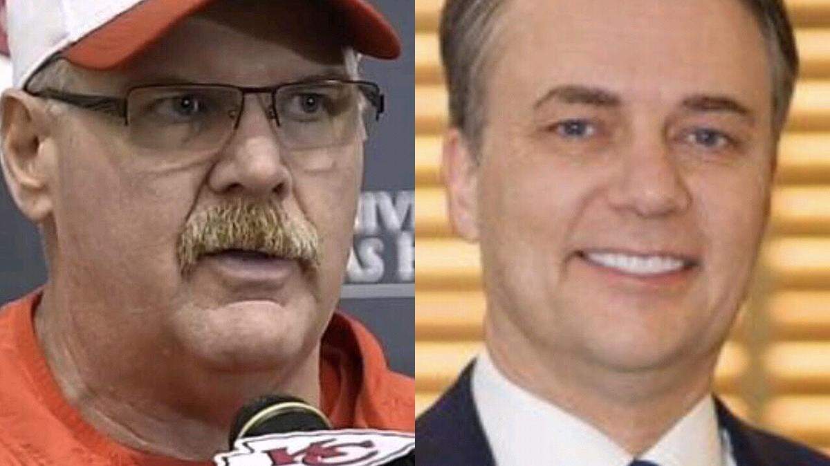 Chiefs head coach Andy Reid, left, is appearing at a couple of fundraisers for Kansas gubernatorial candidate Jeff Colyer in June.