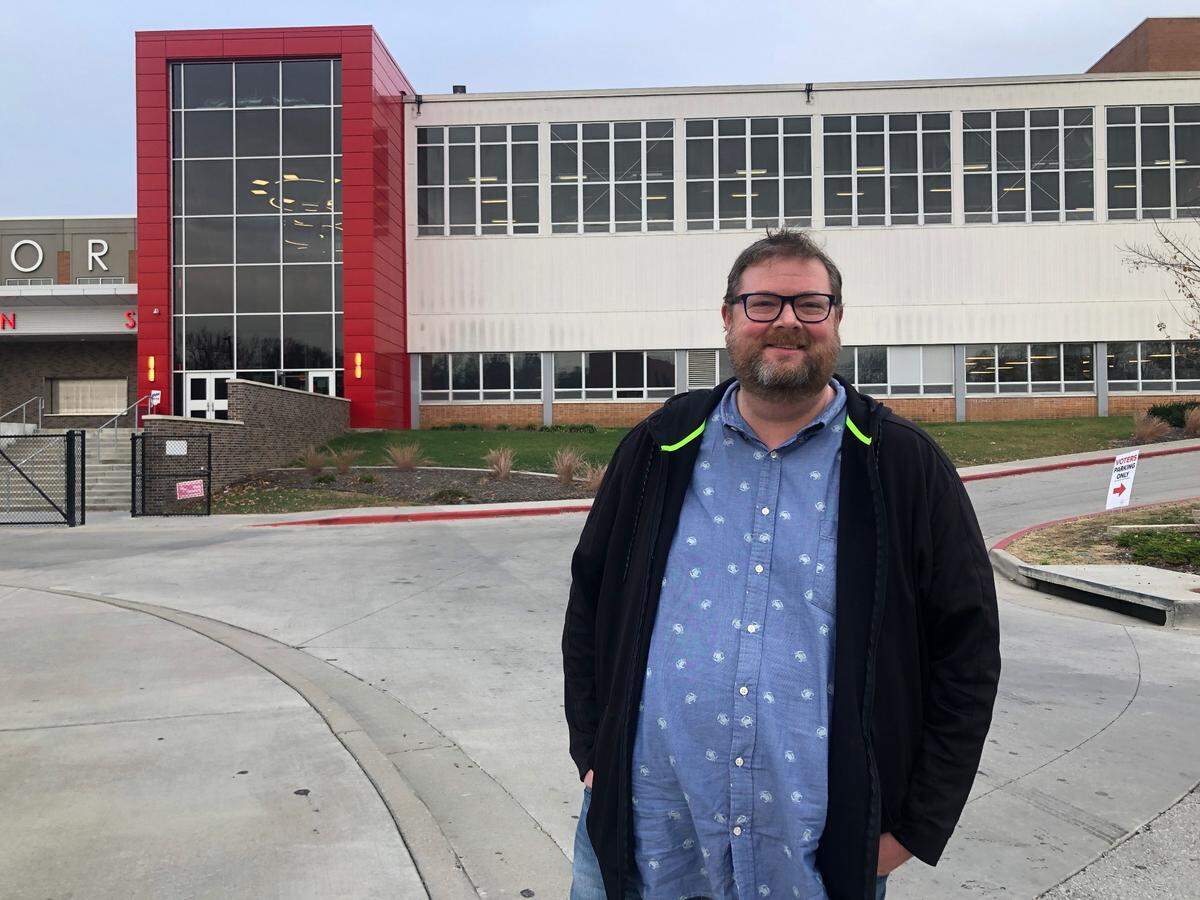 Andrew Wallenberg, 39, voted Tuesday afternoon at Van Horn High School in Independence.&nbsp;