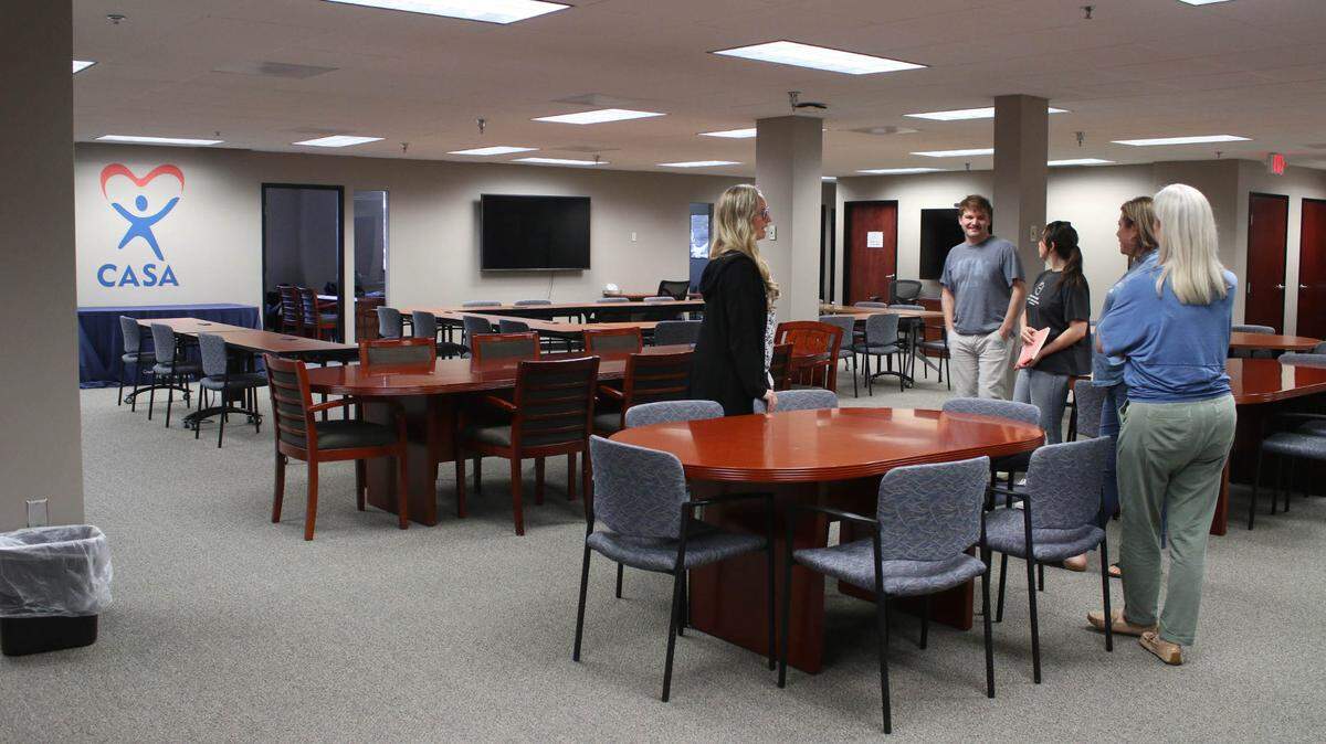 CASA of Johnson & Wyandotte Counties holds various training sessions and meetings in the central area of its new offices in Overland Park.