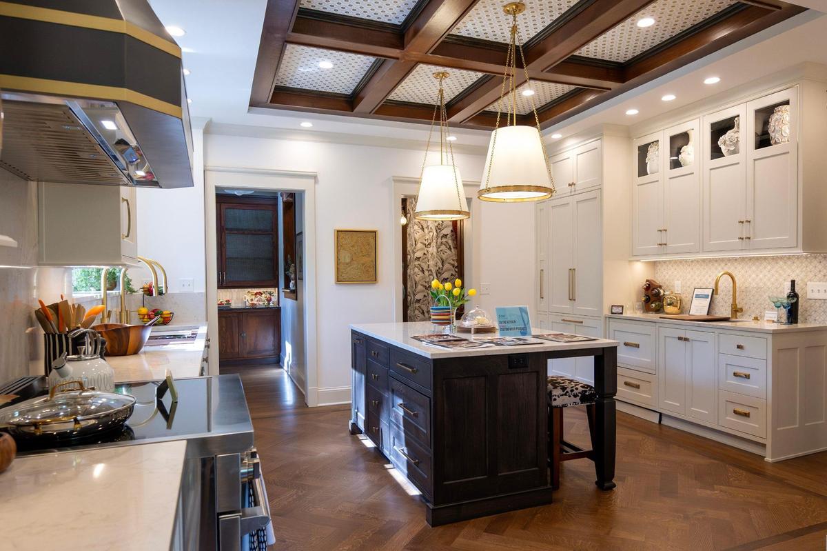 The kitchen at the 55th Symphony Designers’ Showhouse is from designer Billie Deatherage of Custom Wood Products.