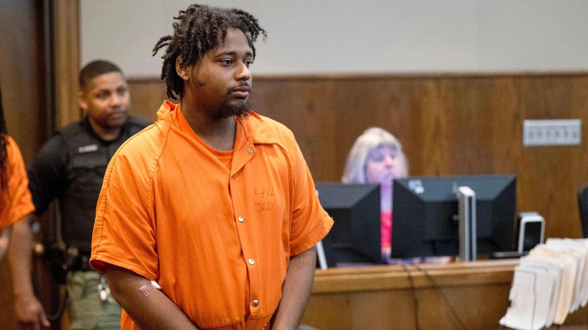 A Jackson County judge on Thursday denied a request to lower the bond for Lyndell Mays, one of the men charged with murder in the Kansas City Chiefs Super Bowl rally mass shooting. This file photo was taken at a hearing in March.