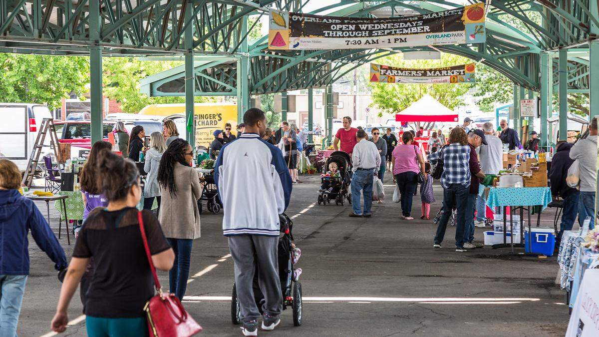 The Overland Park Farmers’ Market pavilion dates to 1991.