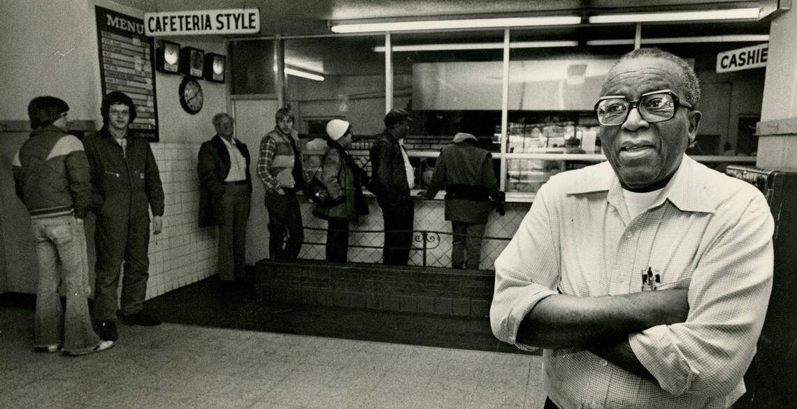 Arthur Bryant in his restaurant at 18th and Brooklyn streets.