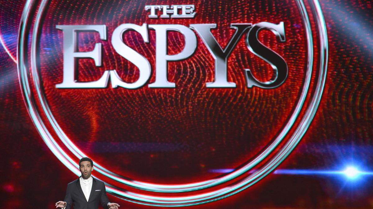 Host Drake at the ESPY Awards at the Nokia Theatre on Wednesday, July 16, 2014, in Los Angeles.