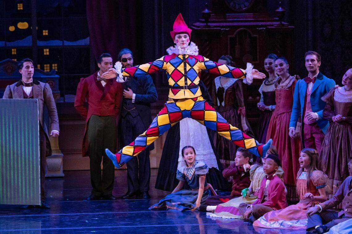 Dillon Malinski jumps into his role in the Kansas City Ballet’s production of “The Nutcracker.”
