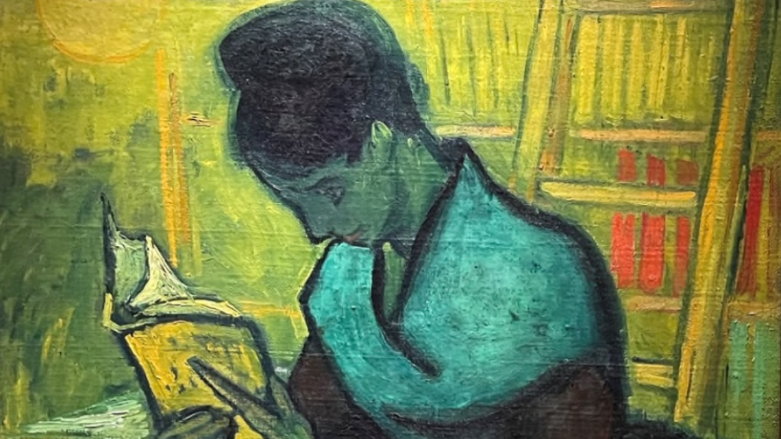 Art collector sued Detroit gallery after finding Van Gogh’s painting “The Novel Reader” on display about six years after being stolen, lawsuit says.