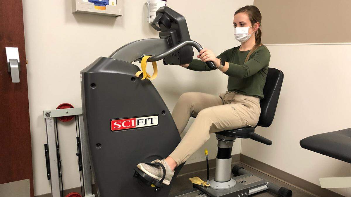 Bailey Lehmkuhler is a physical therapist at Belton Regional Medical Center. A new rehab clinic will enable the center to expand services.