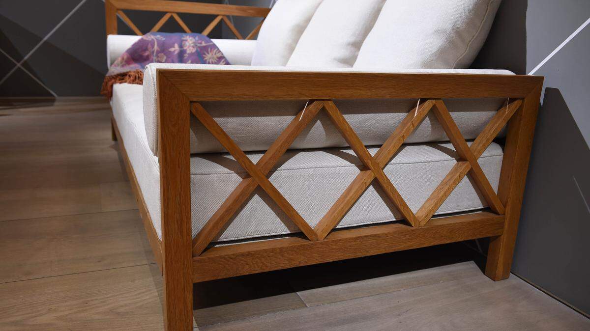 A white couch.