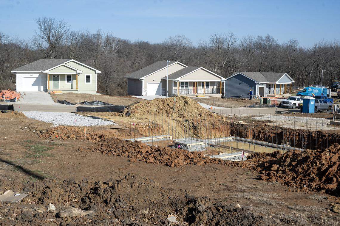 Habitat for Humanity's project, "Pathway at Heritage Park," is a new 14-home community under construction at 159th Street and Black Bob Road in Olathe. The community was seen on Wedneday, Dec. 17, 2025.