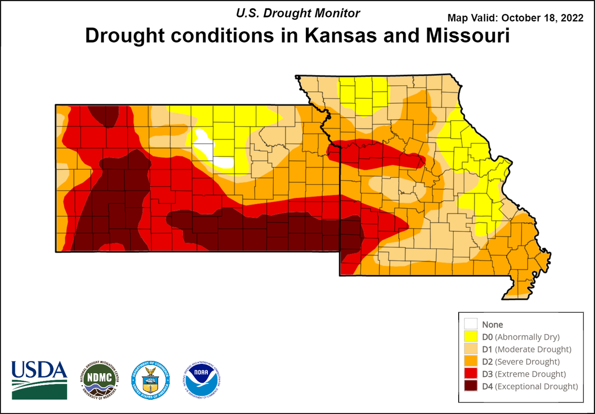 map of drought conditions in kansas and missouri