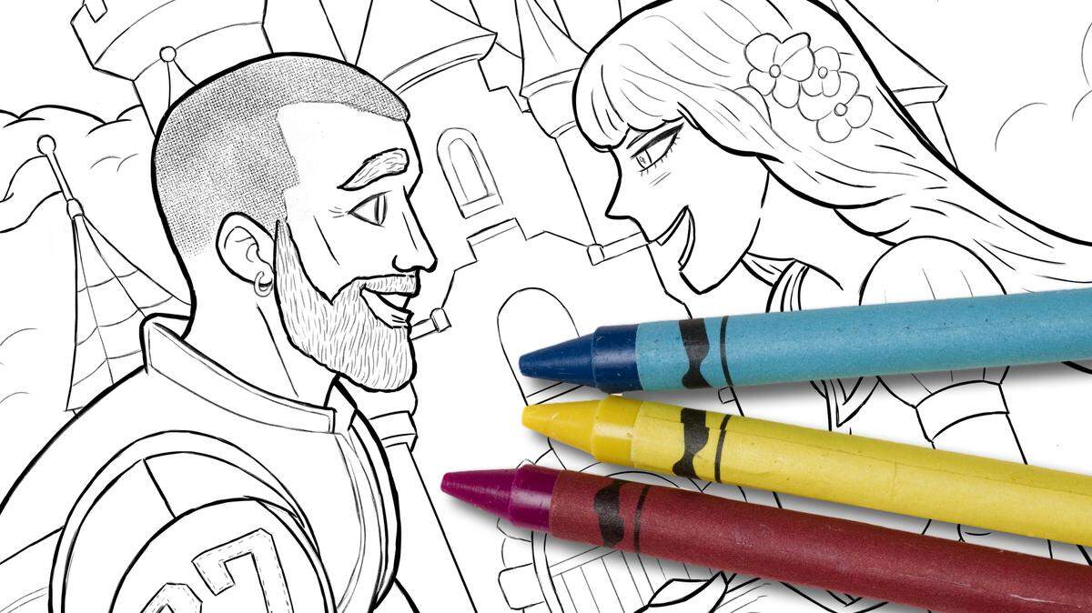 An image that promotes The Star's Kansas City Chiefs themed coloring book