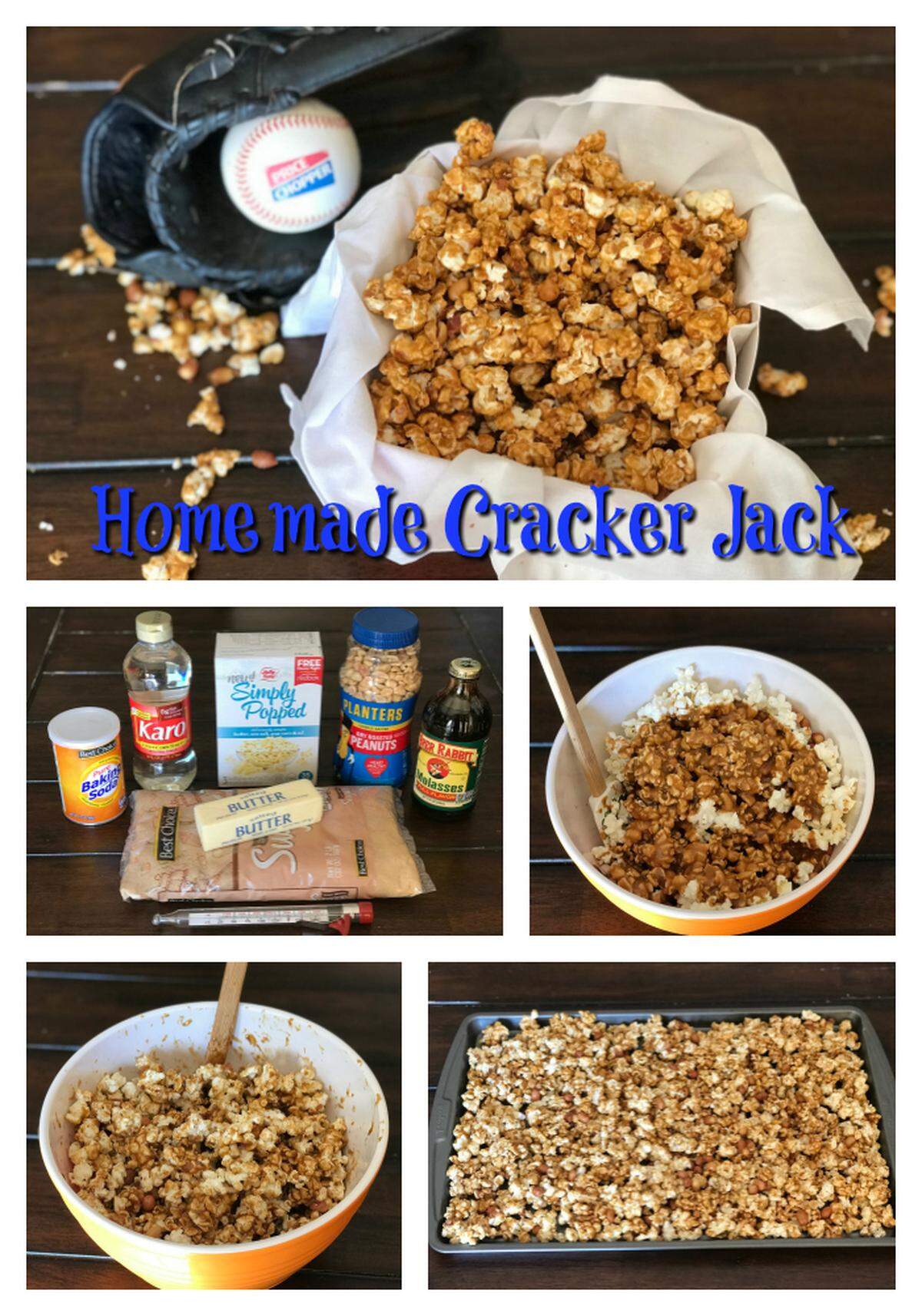The ingredients for Price Chopper’s homemade Cracker Jack recipe.