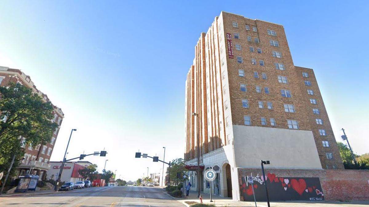 Kansas City police said the decomposing bodies of two men were found early Sunday, Oct. 22, 2023, at Valentine Apartments on Broadway Boulevard. A Google Maps street view image from September 2022 shows the general area.