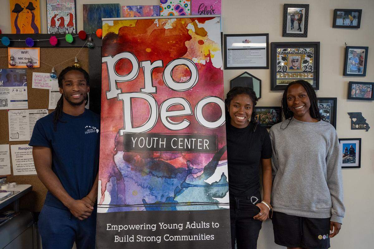 Pro Deo recent student alumni who all joined the center in their early teen years are working to spread awareness and importance of having a youth center like Pro Deo. Pictured above left to right Jarquez Brinkley, Ashanti Bushnell and Chawnta’le Bushnell.