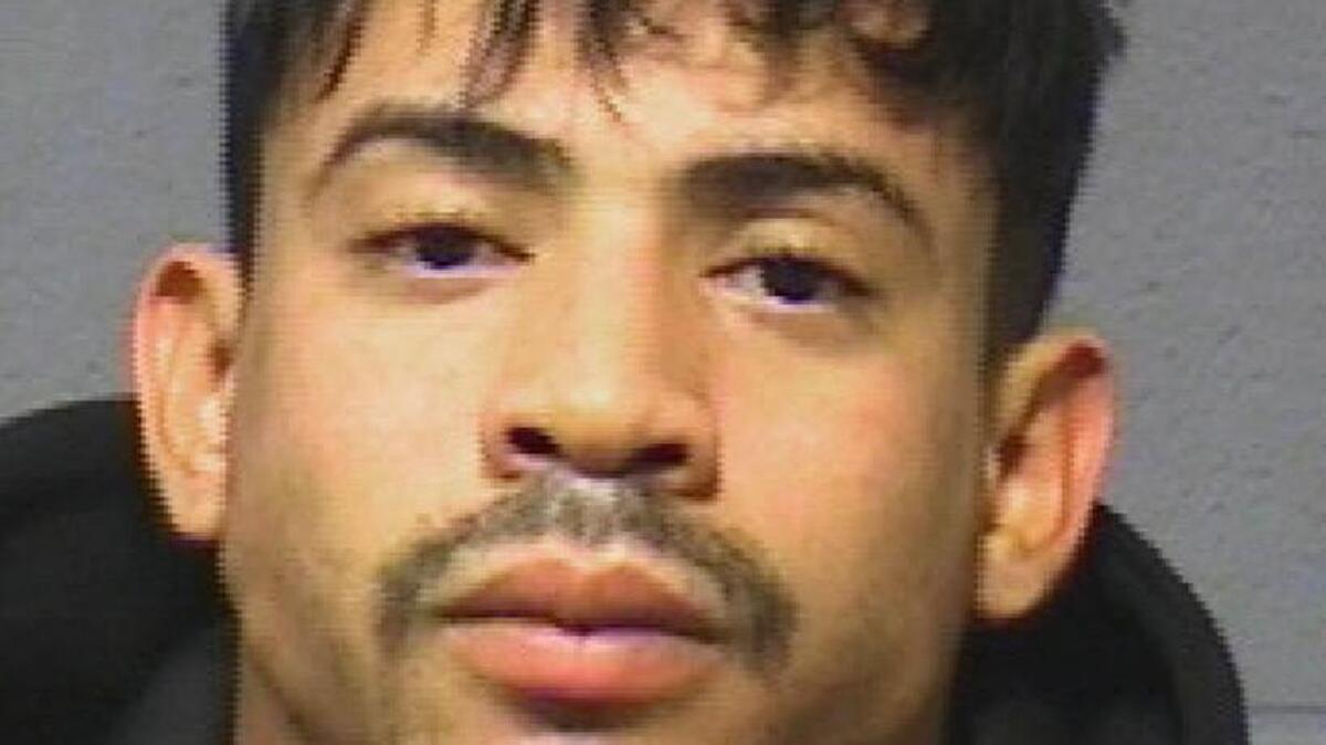 A booking photograph of Amador Medina, suspected of stealing skeletal remains from a Worcester, Mass., cemetery.