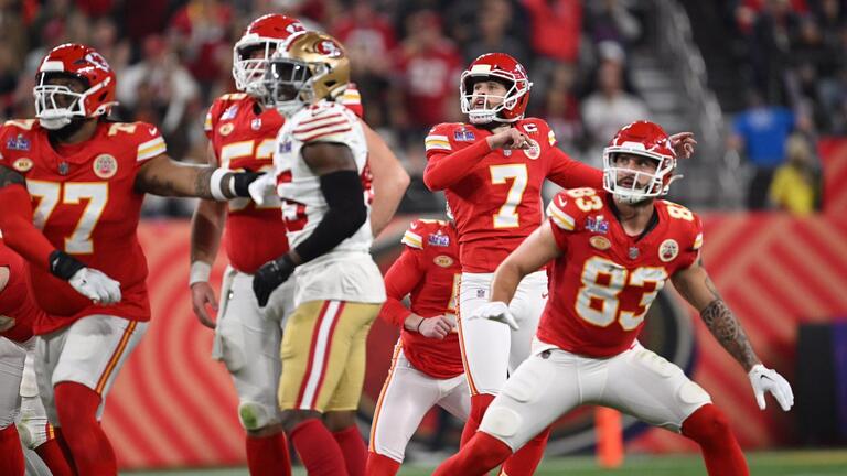 Chiefs’ Harrison Butker didn’t hit Super Bowl record kick as cleanly as he’d hoped