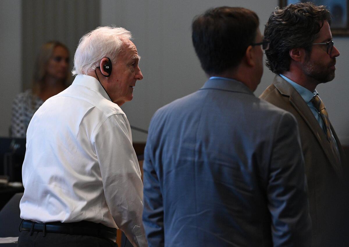 The trial of 84-year-old David G. Jungerman, left, got underway Tuesday at the Jackson County Courthouse. Jungerman is accused of killing attorney Tom Pickert in front of his Brookside home on Oct. 25, 2017.