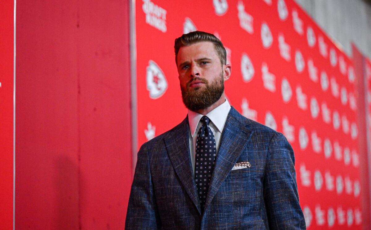 Kansas City Chiefs place kicker Harrison Butker arrives for the Chiefs’ game with the Bengals Sunday, Sept. 15, 2024, at GEHA Field at Arrowhead Stadium.