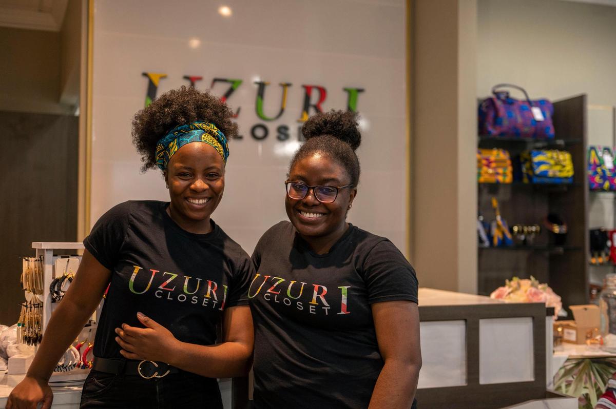 “This is something I have been wanting for years, said Melanie Mfuh, right, who opened Uzuri Closet with Laura Nsoh-Awasom.