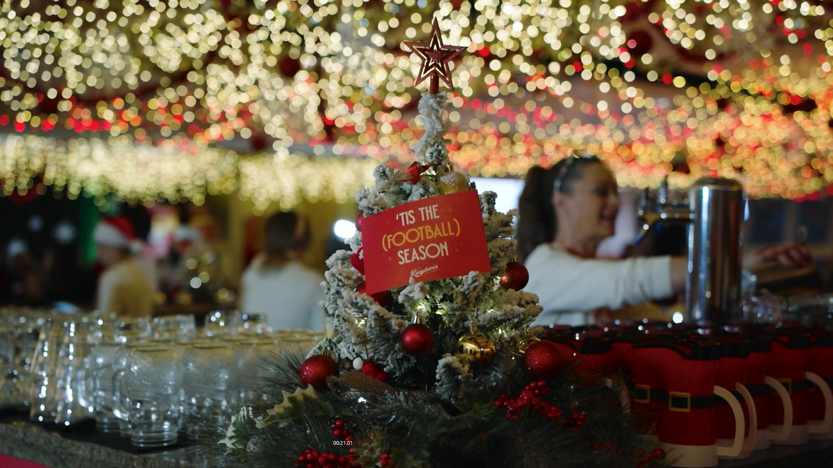 The Kansas City Chiefs are hosting Kingdom’s Greetings, a holiday pop-up bar at GEHA Field at Arrowhead Stadium from Nov. 30 to Dec. 29.