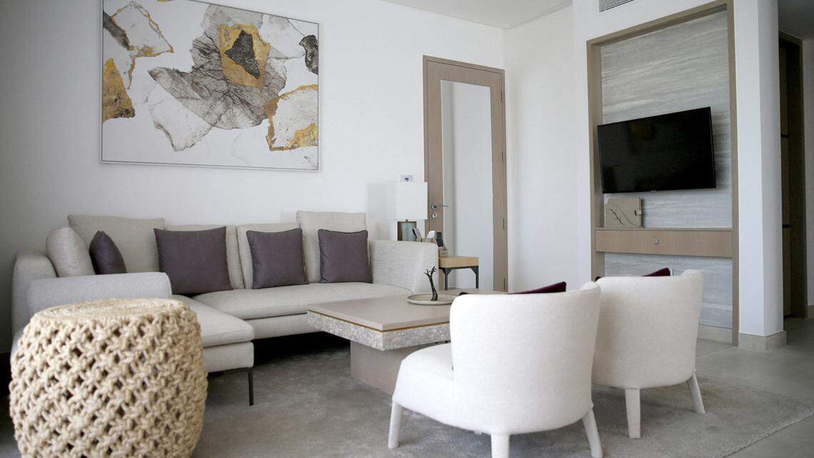 a clean and spacious living room