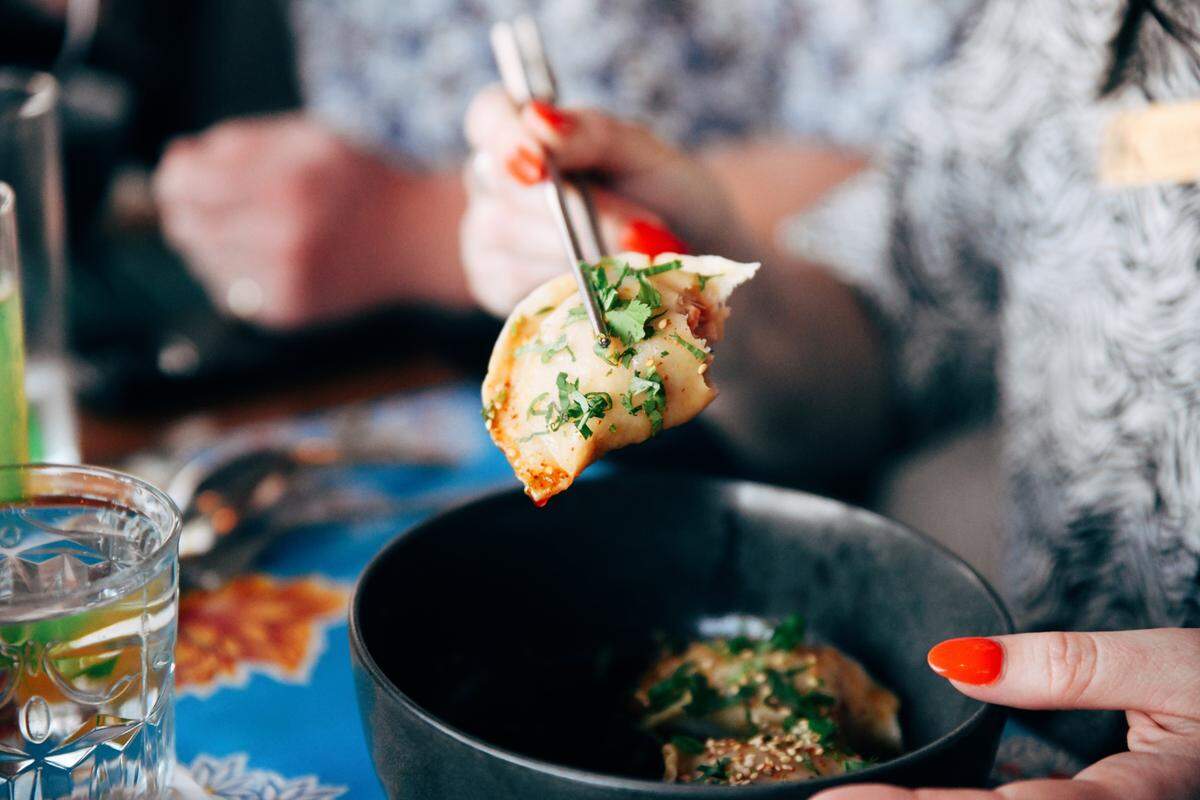 A dish from Kanbe’s Markets first Ugly Dinner event hosted at Chewology Gyoza Bar.
