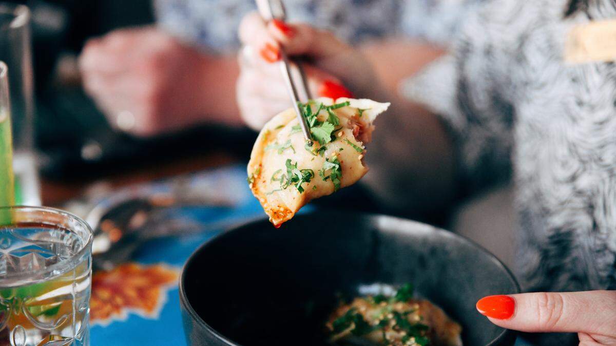 A dish from Kanbe’s Markets first Ugly Dinner event hosted at Chewology Gyoza Bar.