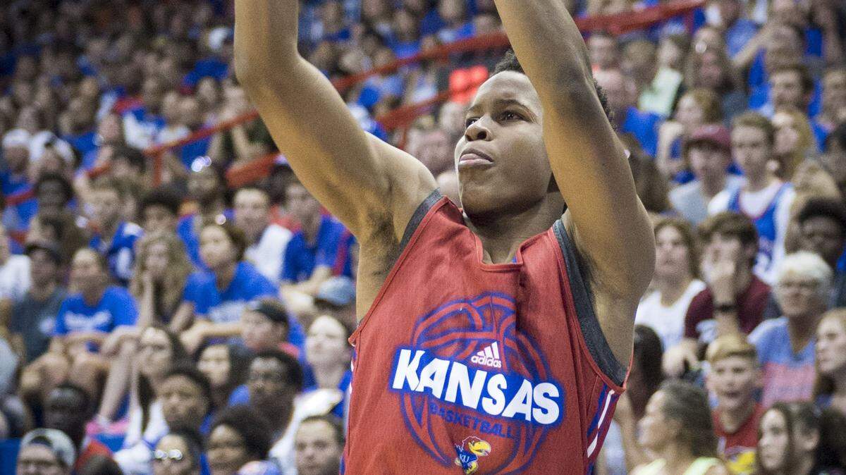 Kansas Jayhawks guard Charlie Moore