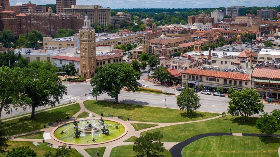 A view of the Country Club Plaza which was purchased in July by HP Village Partners of Dallas, now named The Village Collection. The new owners have promised to return the Plaza, which now sits 30% vacant, to its former glory.