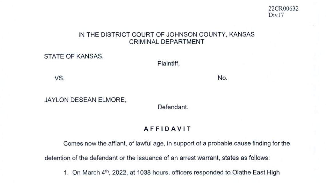 Court documents show allegations against Jaylon Elmore, accused in Olathe East shooting