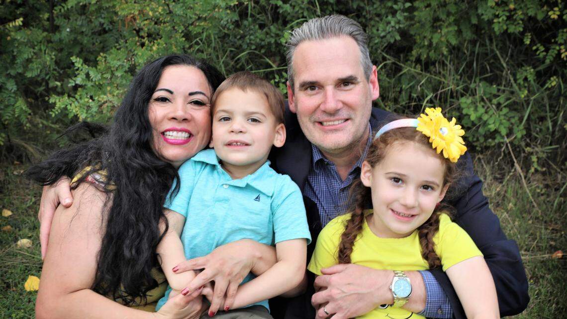 Matthew and Minerva Bryan, with their children, Jack, 3 and Daisy, 6. Matthew Bryan is a Kansas native, but can’t move his family here because his wife made an incorrect statement to an immigration agent as a teenager.