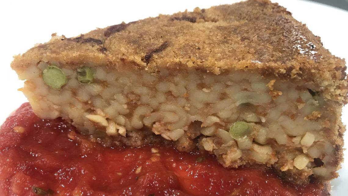 Chef Jasper Mirabile's Timballo di Anelletti. Timballo is a popular dish in Sicily.