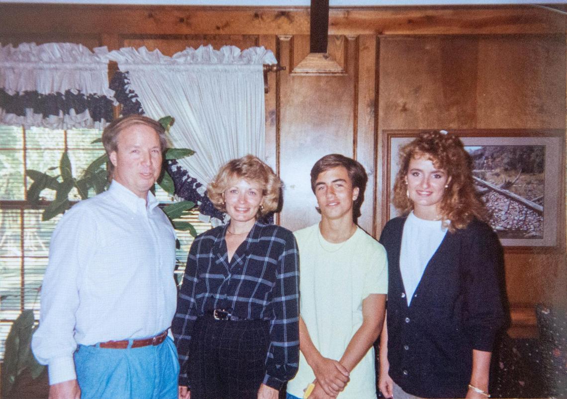 Denny and Paula Logan, from left, and their children, Chad and Angie, take a family snapshot. Born in 1975, Chad began falling into trouble at age 13. His mental illness would not be diagnosed for another 13 years.