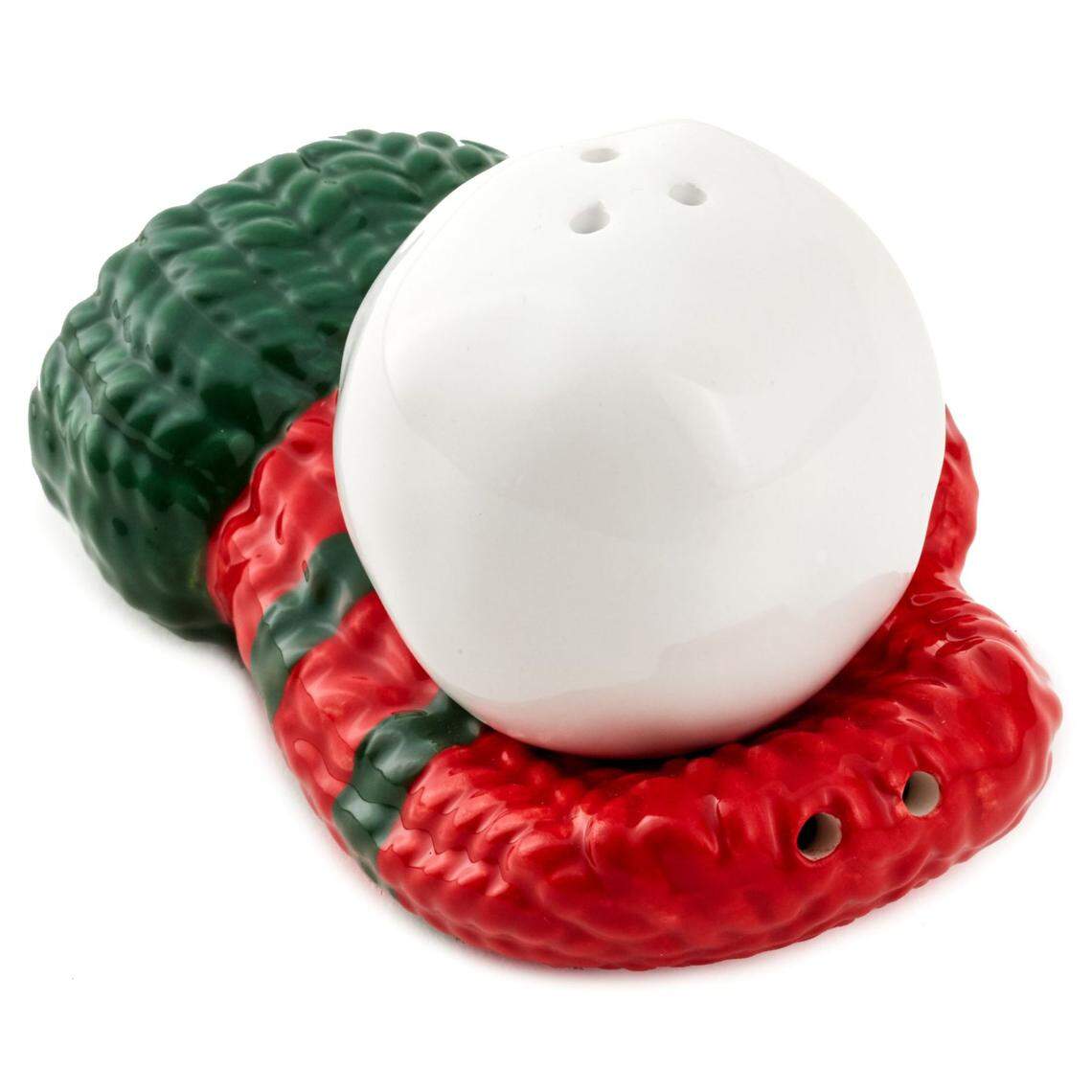 One of the many products with ties to Hallmark holiday movies: a salt and pepper shaker as seen in “Christmas in Evergreen: Bells are Ringing.”