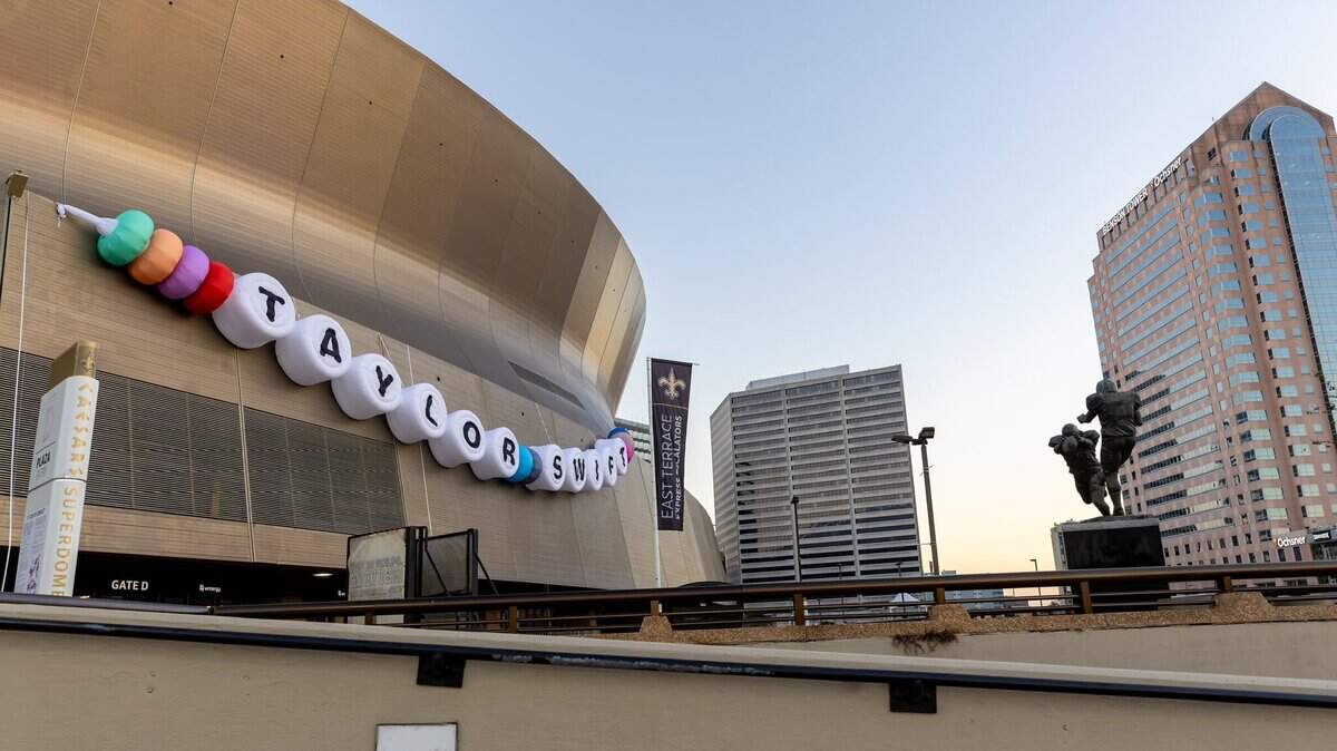 The New Orleans Saints welcomed Taylor Swift to the Caesars Superdome on Thursday with a giant friendship bracelet and their fans weren’t all too happy about it. Swift brings her Eras Tour to the stadium on Friday.