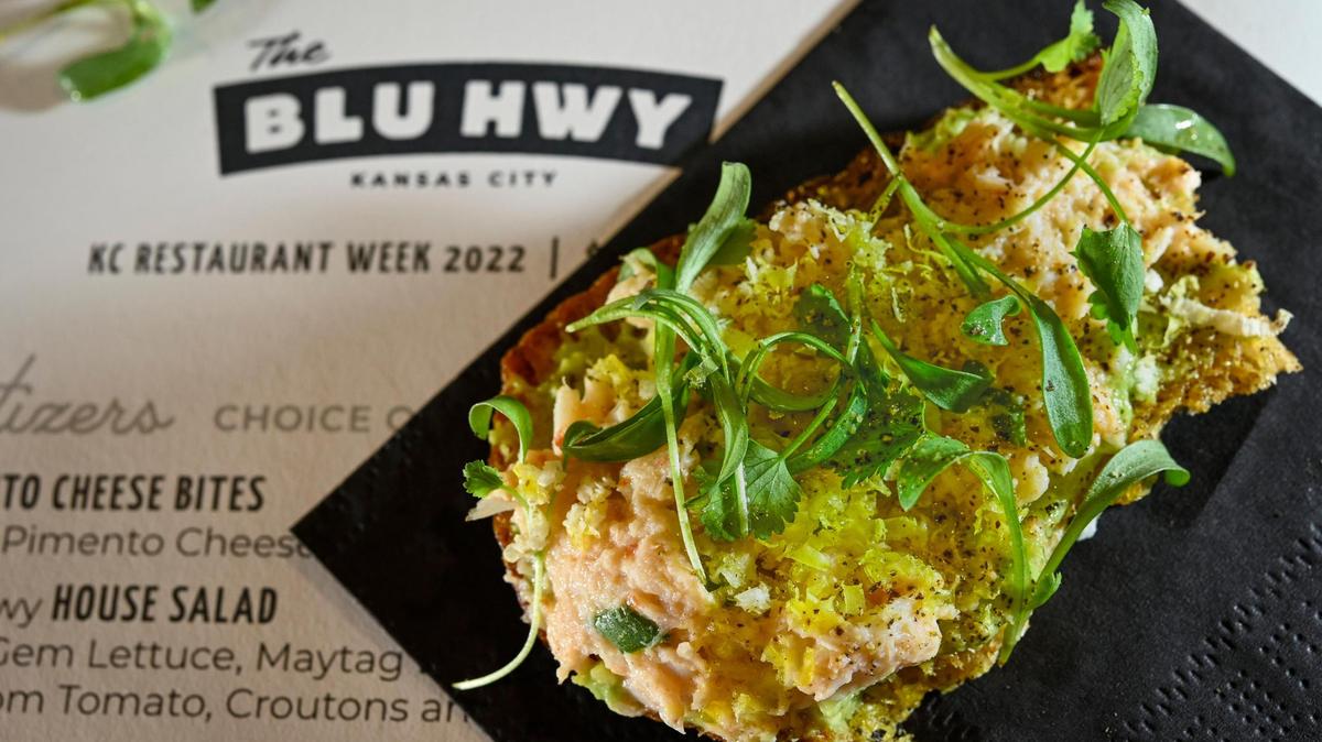 The Blu HIghway, 5070 Main St., showed off their Crab Louie at the Kansas City Restaurant Week preview at the J. Rieger & Co.Distillery on Tuesday, Jan. 11, 2022, in Kansas City. KC Restaurant Week runs January 14-23 and features nearly restaurants.