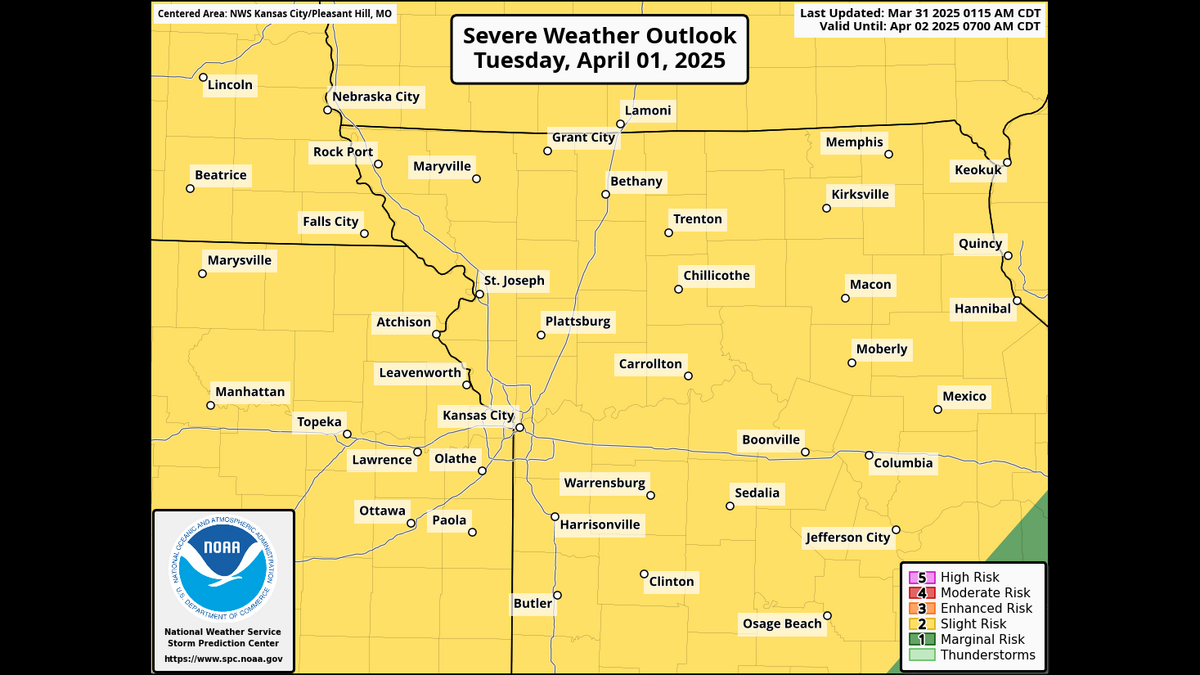 The weather could be a bit rough Tuesday night into Wednesday. Severe weather will be possible with the primary threats being large hail and damaging winds, although an isolated&nbsp;tornado cannot be ruled out, the National Weather Service said.
