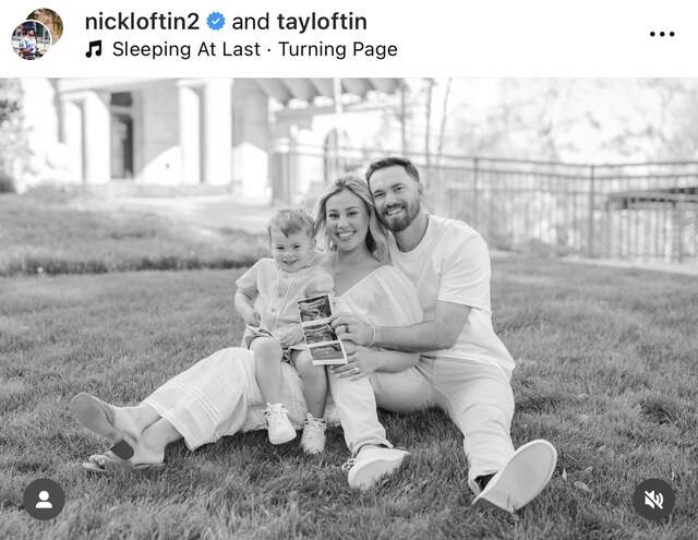 IMG_1149.jpg Nick Loftin and his wife, Taylor, announced her pregnancy on March 22. They have one son, Liam.