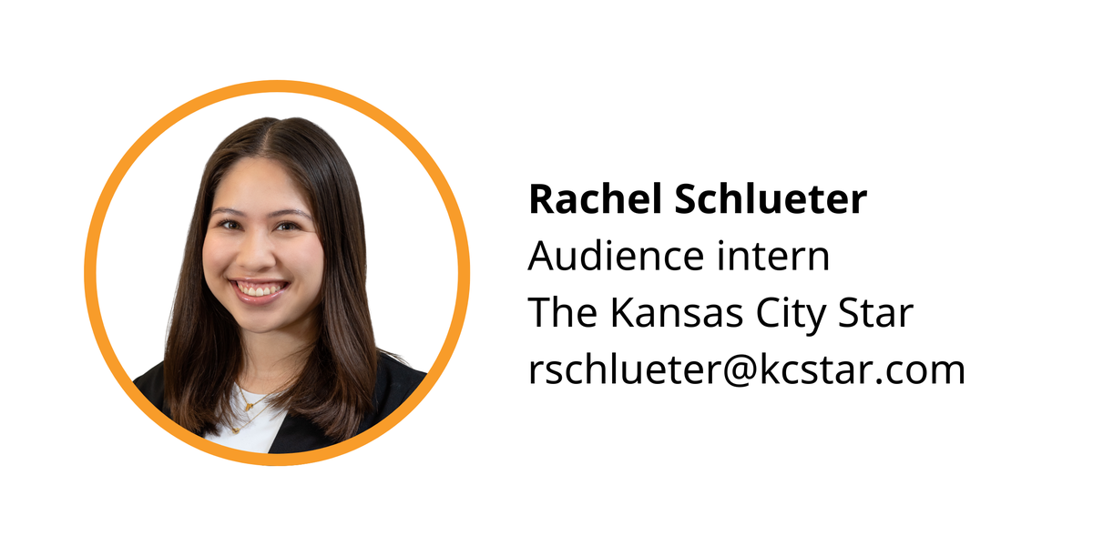 Rachel Schlueter, an audience intern for the KC Star in summer 2025.