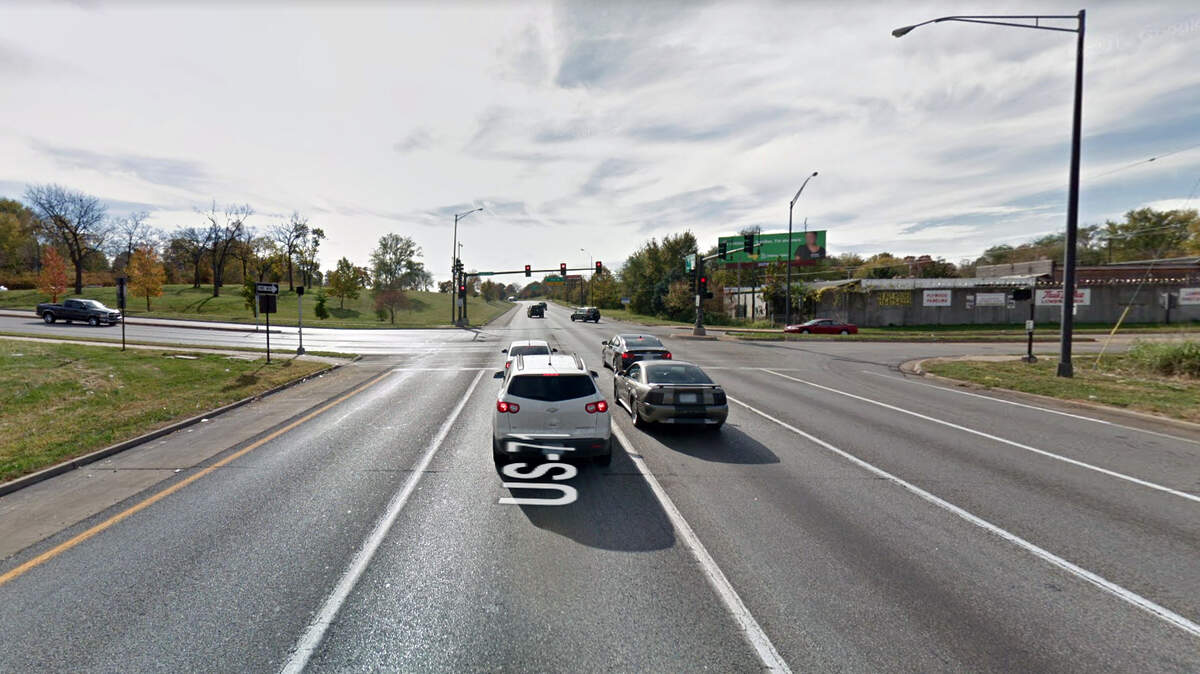 A Dodge Ram pickup struck and killed a 55-year-old Kansas City pedestrian as she tried crossing Bruce R. Watkins Drive at Gregory Boulevard in a motorized wheelchair. The crash occurred shortly after midnight along southbound Bruce R. Watkins, which is also known as U.S. 71 highway. This Google Maps Street View of the area is from April 2017.