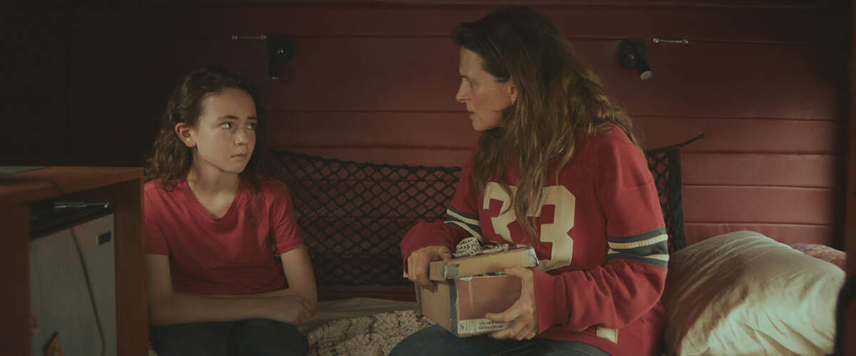 Hala Finley stars with Oscar winner Juliette Binoche in “Paradise Highway.”