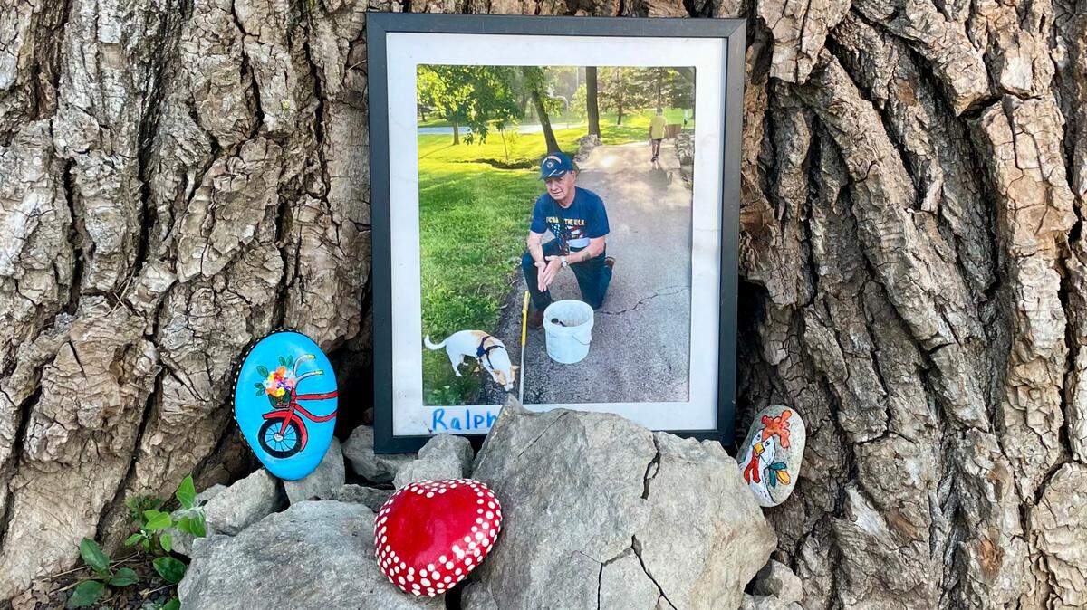 Memorials at South Lake Park in Overland Park honor the friendship Ralph Morris poured out to his canine and human neighbors.