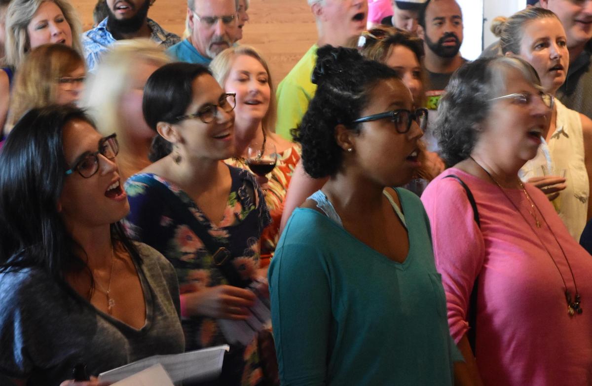 “I think my favorite part was just the energy,” said Mallory Harrington of Overland Park (second from right).