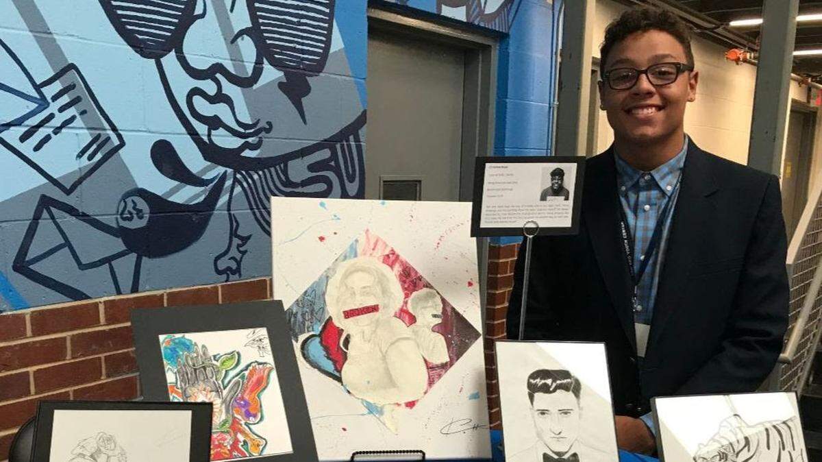 Christion Doan, who is new to the Lee’s Summit School District, was passionate about art even as a child.