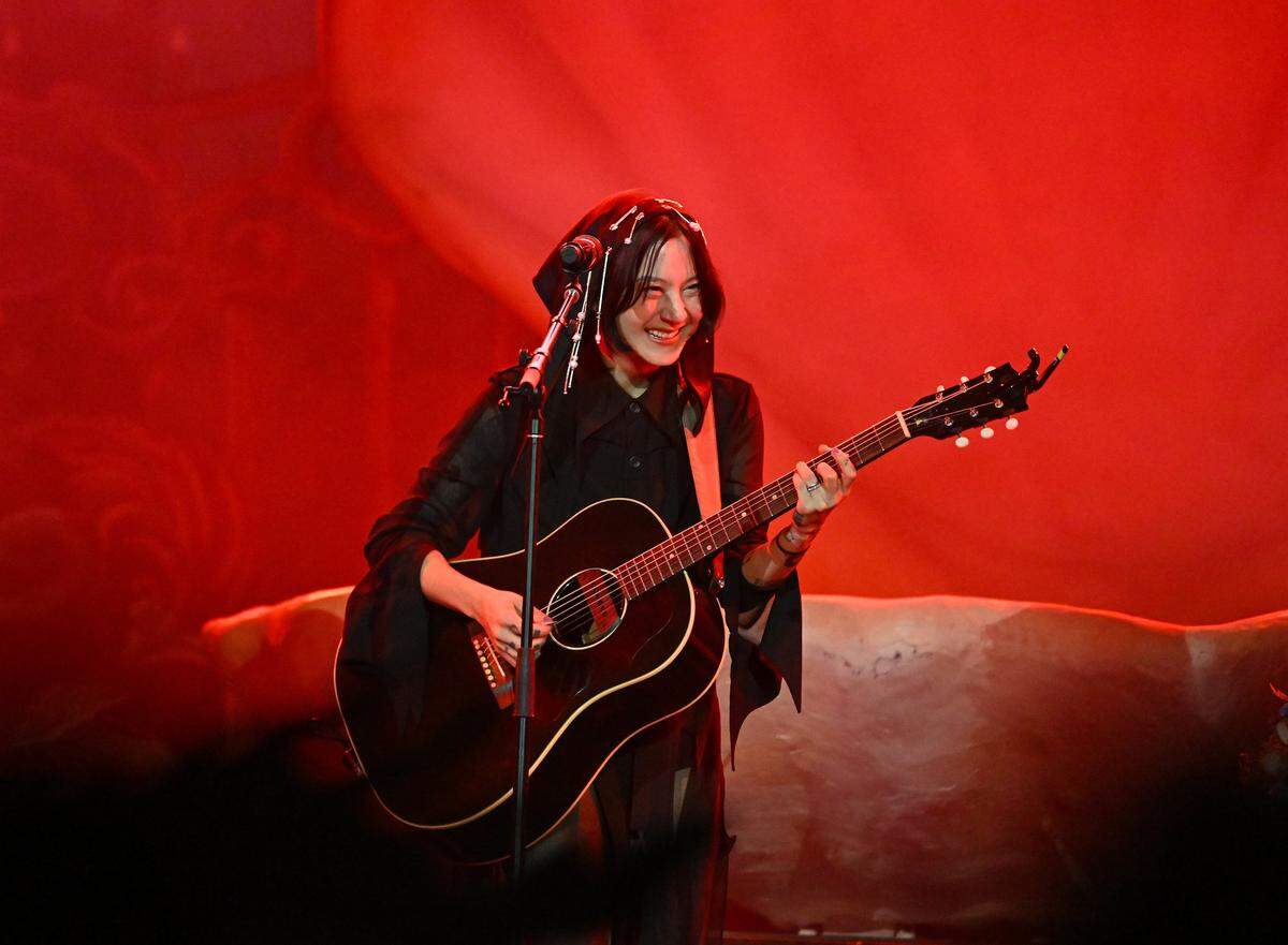 Japanese Breakfast lead singer Michelle Zauner performs as one of the opening acts for Chappell Roan on Friday, Oct. 3, 2025, at the National WWI Museum and Memorial.