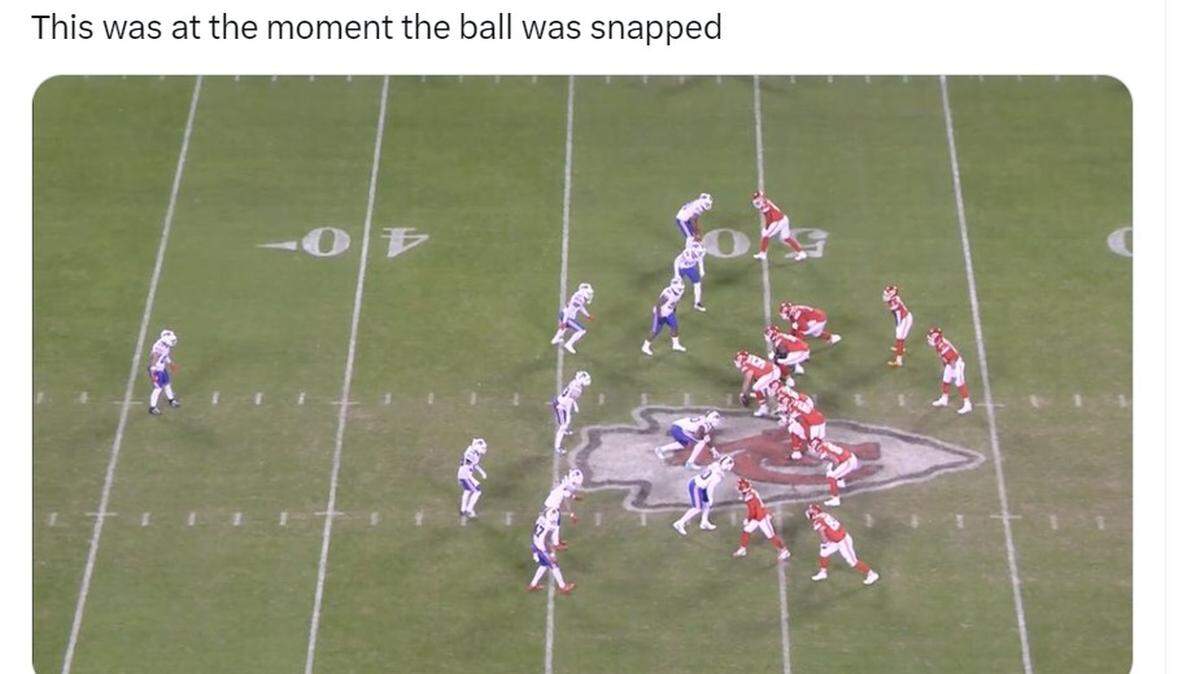 This is when the ball was snapped.