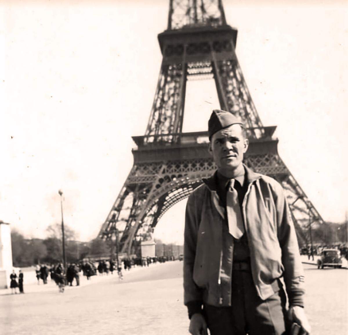 Former KCKPD officer Michael Kobe's father, John Kobe, in Paris, where he fought in WWII.