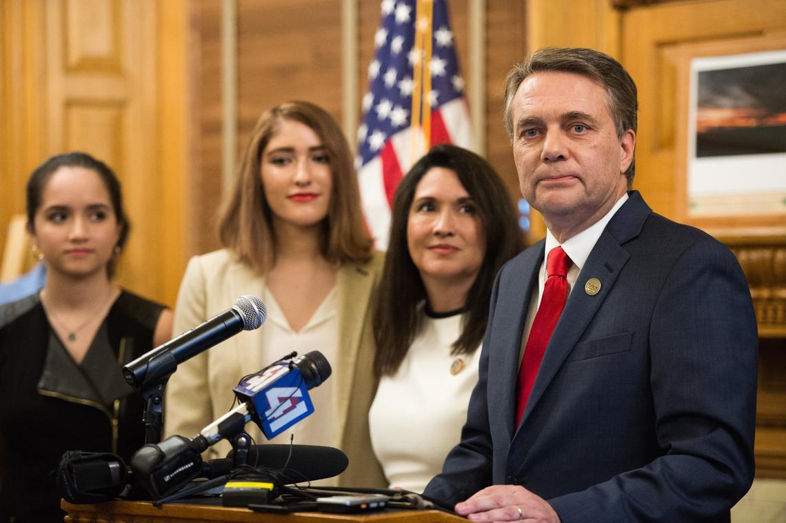 Gov. Jeff Colyer announced his concession Tuesday night at the Kansas Capitol after he failed to narrow the gap with Secretary of State Kris Kobach when provisional ballots in Johnson County were tallied.