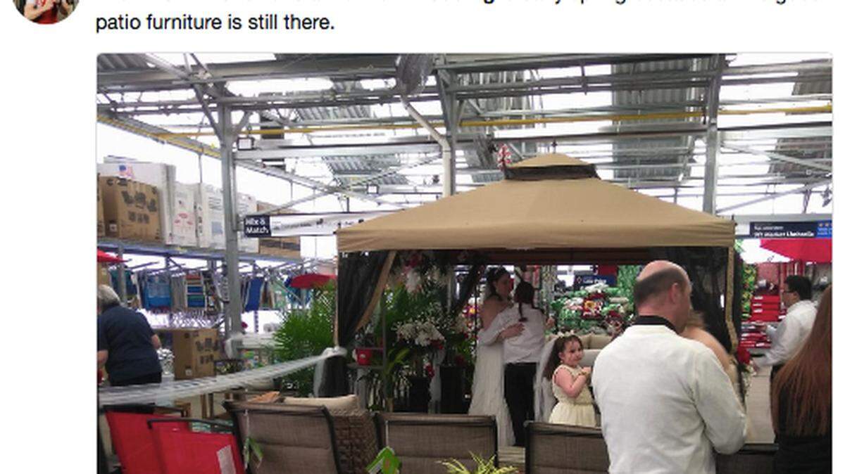 It is rare, says Walmart, for a wedding ceremony to take place in one of its stores. But it made perfect sense for Pennsylvania Walmart employees Leida Torres and Chrissy Slonaker Torres.
