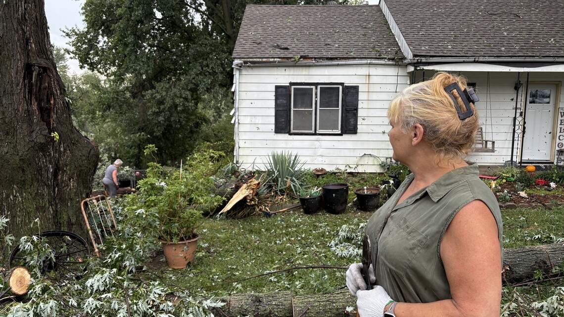 Fierce winds, hail leave KCK residents cleaning up, grateful. ‘We were freaking out’